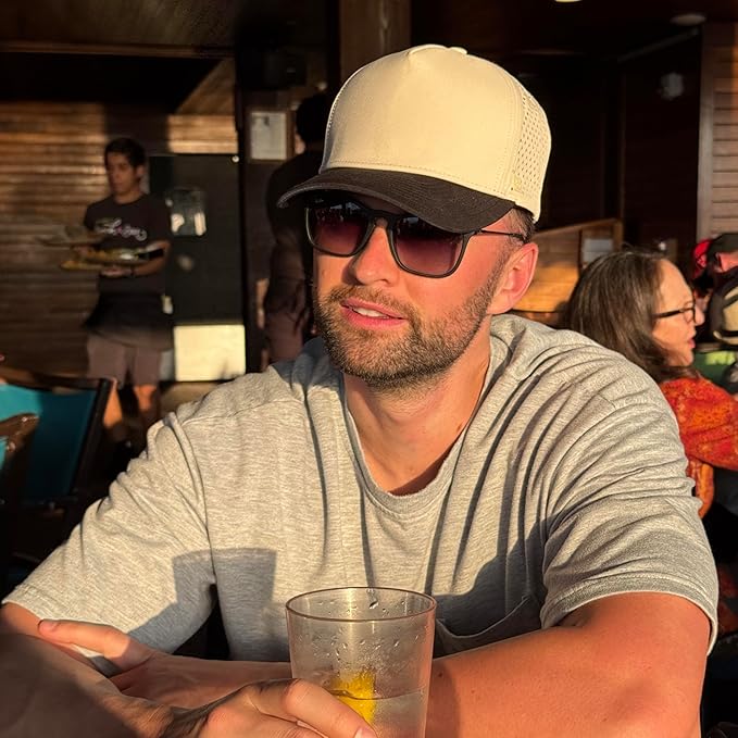 Glendora Snapback Hat | 5-Panel High Crown Blank Cap for Men & Women | Breathable, Lightweight, & Curved Bill