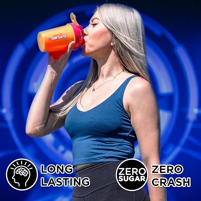 G Fuel Megaman Energy Drink Powder, Pre Workout Caffeine Mix for Gaming, Sugar Free Focus Amino, Vitamin + Antioxidants, 9.9oz (Blue Slushee, 40 Servings)