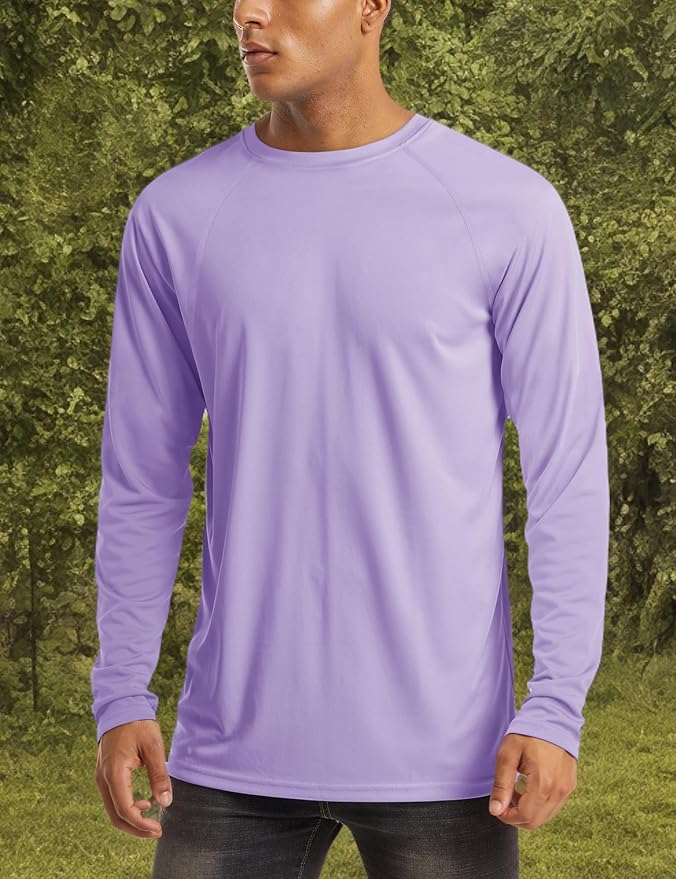 MAGCOMSEN Men's Long Sleeve Shirts UPF 50+ UV Sun Protection Athletic Shirts for Hiking Running Workout Rash Guard
