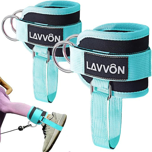 Ankle Straps for Cable Machines Kickbacks - Adjustable Comfort Ankle Cable Attachments for Gym Ankle Cuff Cable Machine Glute Kickback Straps - Leg Extensions, Curls & Ankle Cuffs Women
