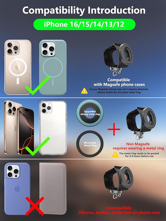 Running Phone Holder for iPhone,【Upgraded N52 Magnetic&Telescopic Anti Drop Rope】 360 ° rotatable,Armband,Wristband,Cell Phone Holder, for All Call Phone,iPhone/Sumsung/Android
