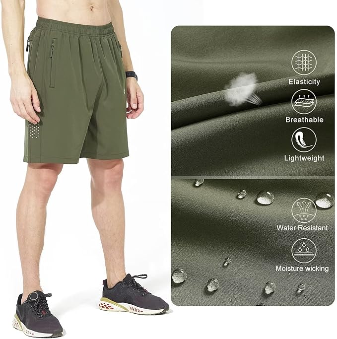 NORTHYARD Men's Athletic Running Shorts Quick Dry Workout Shorts 7"/ 5"/ 9" Lightweight Sports Gym Basketball Tennis Hiking