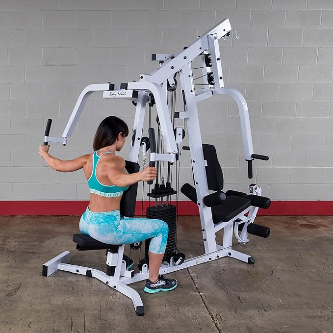 Body-Solid Multi-Station, Single Weight Stack Home Gym Machine, Arm & Leg Strength Training Functional Exercise Workout Station for Weight Lifting and Bodybuilding 310lbs. Black Weight Stack