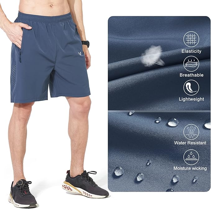 NORTHYARD Men's Athletic Running Shorts Quick Dry Workout Shorts 7"/ 5"/ 9" Lightweight Sports Gym Basketball Tennis Hiking