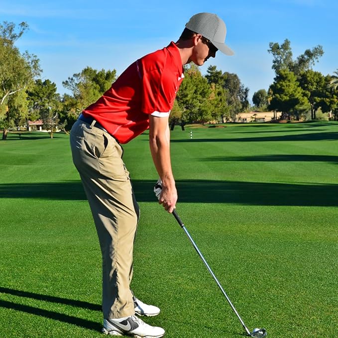 Quick Dry Baseball Cap Curved Brim Snapback Hat Laser Cut Mesh Ball Cap Golf Ball Cap for Men Women