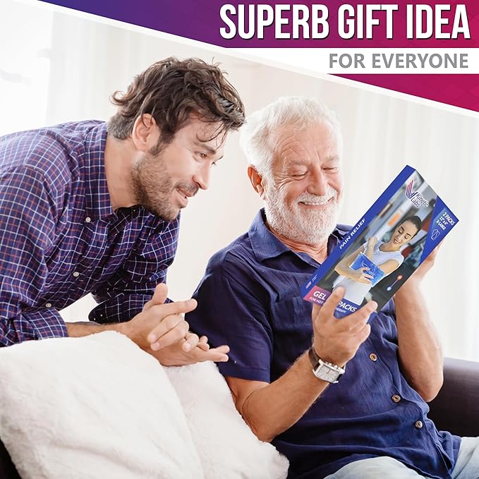 Reusable Gel Ice Packs for Injuries by Kinetic Labs (2 Pack) - Hot Cold Packs for Injuries 12" x 6" - Flexible Ice Packs for Back Head Knee Shoulder Neck Ankle Elbow Feet Headaches Surgery (X-Large)