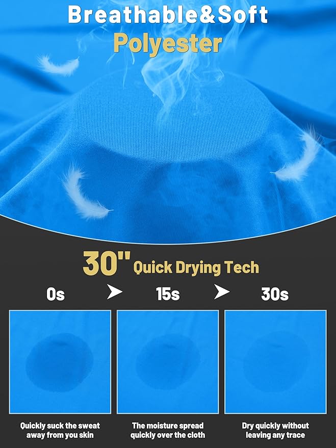 KEFITEVD Men's Workout Tank Tops Sleeveless Quick Dry UPF 80+ Summer Sun Shirts for Running Swim Gym Beach