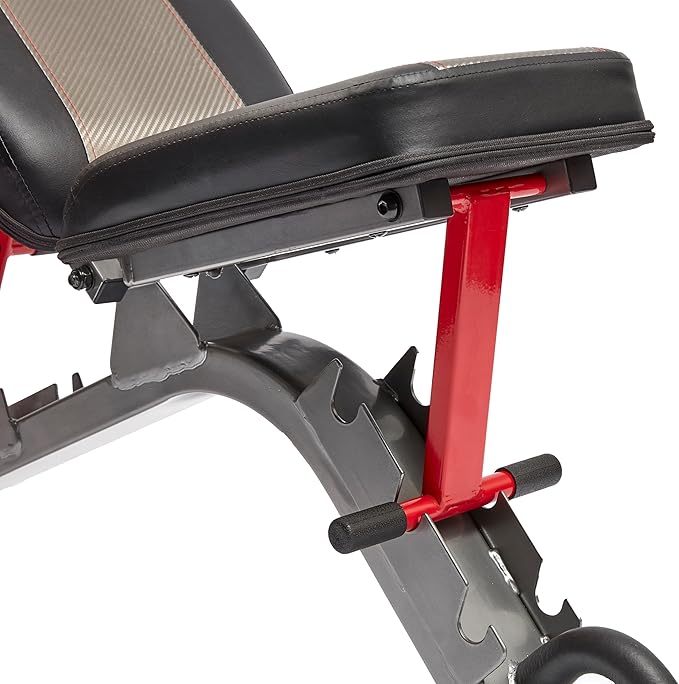 Reebok Fitness Strength Training Bench with Wipeable Padding, Non-slip Feet, 330lb Weight Capacity, Bench for Seated and Bridging Exercises