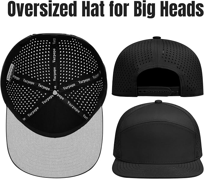 Performance Snapback Hats for Men Women,Flat Bill Cap,Golf,Running,Workout