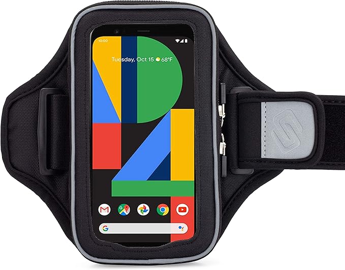 Sporteer Velocity V7 Running Armband - Compatible with iPhone 17, 17 Pro, 16, 16 Pro, 15, 15 Pro, 14, 14 Pro, Galaxy S25, S24, S23, S22 5G, Google Pixel, and Many More Mobile Phones - Fits Cases