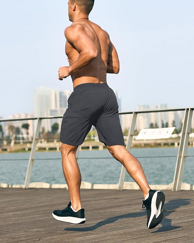 G Gradual Men's Athletic Running Shorts with Zipper Pockets Quick Dry 7"/ 5"/ 9" Workout Gym Shorts for Basketball Hiking