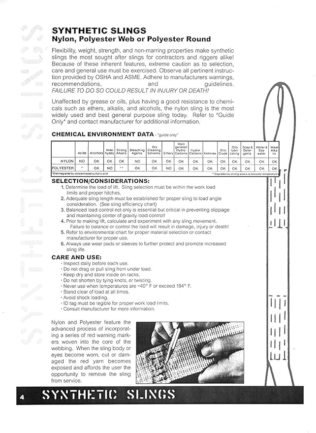 3 Ply Slings. Many Lengths in Listing! (USA Made), 3" x8' Nylon Lifting Web Sling. 12,300 lbs Vertical, 9,900 Choker, 24,600 Basket, High Capacity Eye & Eye (3" x8')