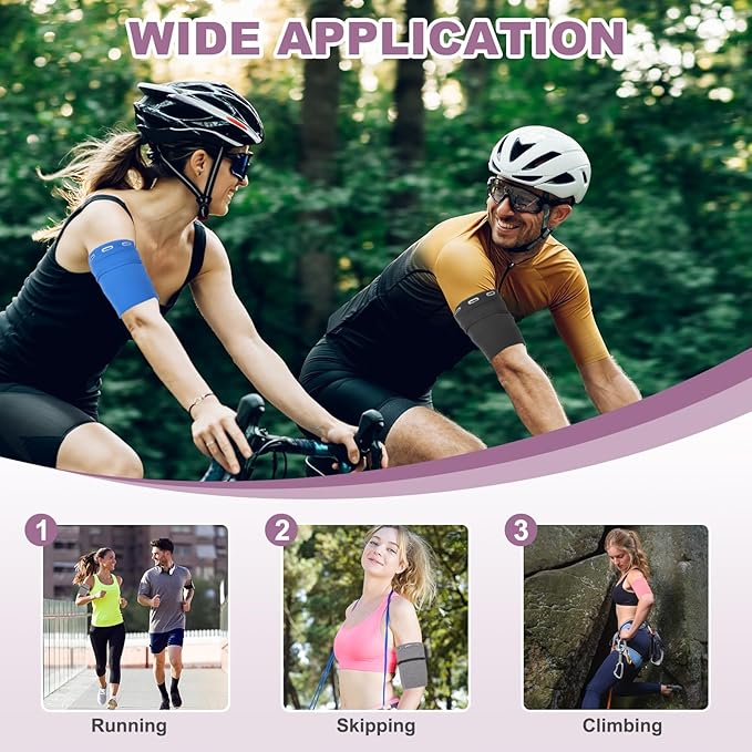 PATIKIL Universal Running Armband Sleeve 6.69"x3.94", Cell Phone Arm Bands Sleeve with Zipper Pocket for Key Earphones Credit Cards Sports Gym Workouts Exercise (S, Pink)