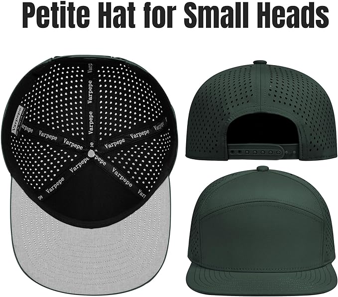 Performance Snapback Hats for Men Women,Flat Bill Cap,Golf,Running,Workout