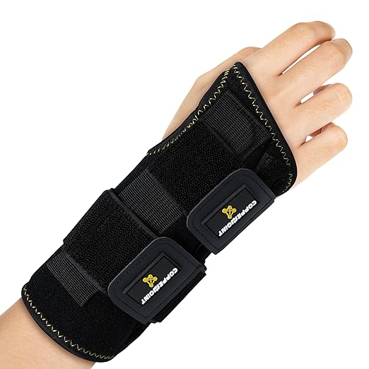 CopperJoint Copper Carpal Tunnel Wrist Brace for Relief & Protection - All Day Wrist Support Hand Brace - Wrist Brace for Carpal Tunnel Relief - Breathable for Men & Women Right
