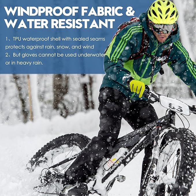 Bruvoalon Winter Gloves for Women & Men, 3M Thermal Insulation, Lycra Fabric, Windproof, Touchscreen, Anti-Slip, Cold Weather