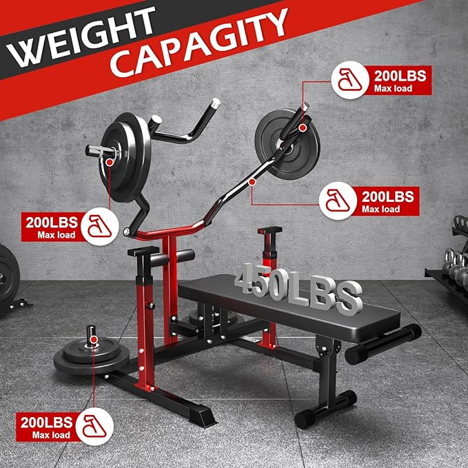 Chest Press Machine Upgraded, 1250LBS Foldable Bench Press Machine with Independent Converging Arms, Adjustable Height Chest Press Machine Space Saving Weight Bench, AB Workout Home Gym Equipment