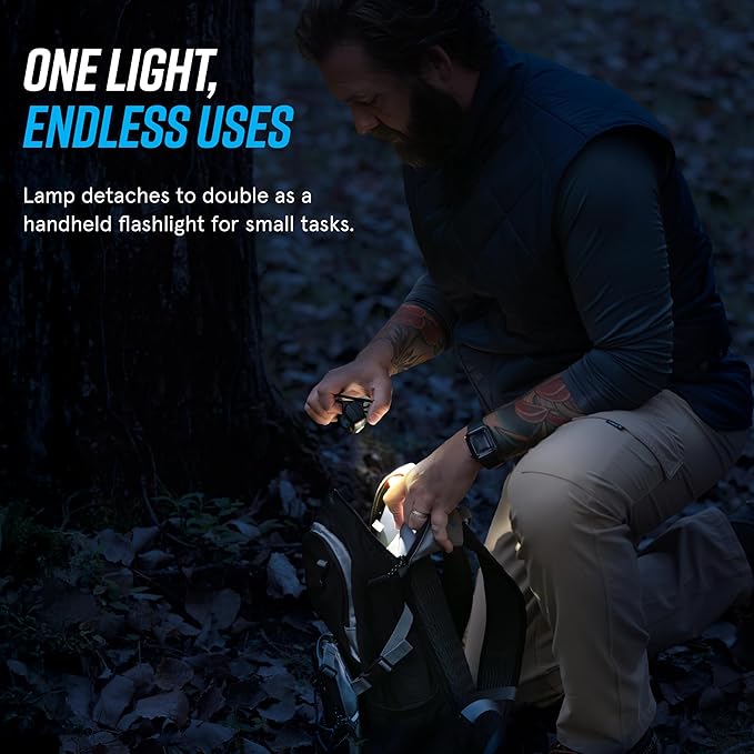 noxgear Ranger Chest Light - Super Bright 500 Lumen Reflective Running Vest, USB-C Rechargeable, Adjustable Fit, Waterproof Running Light with Detachable Flashlight, 5 Hour Burn Time