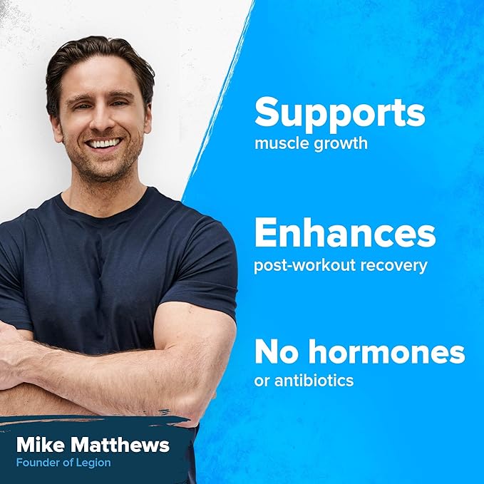 LEGION Whey+ Protein Whey Isolate from Grass Fed Cows - Whey Protein Isolate Powder Low Calorie, Non-GMO, Sugar Free, Lactose and Gluten Free, All Natural Protein Powder for Men & Women, 30 Servings…