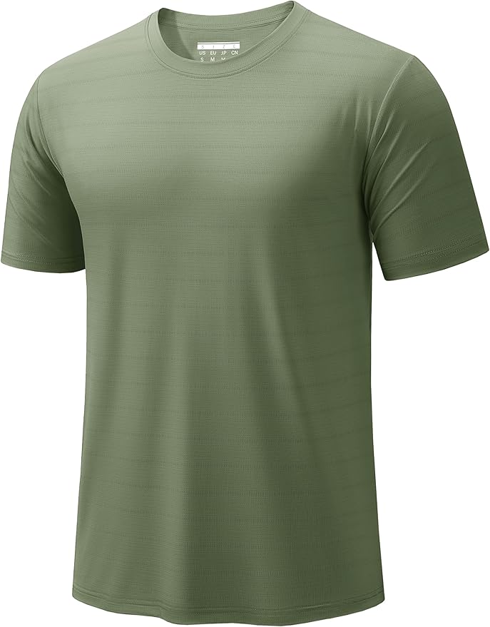 TACVASEN Men's Lightweight Athletic T-Shirts Quick Dry Workout Gym Tops Short Sleeve Running Tee Shirt Performance Activewear