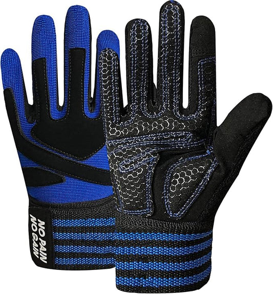 FINGER TEN Weightlifting Workout Gloves Full Half Finger with Wrist Strap Support, Padded Grip for Weight Lifting Gym Fitness Exercise Training Men Male