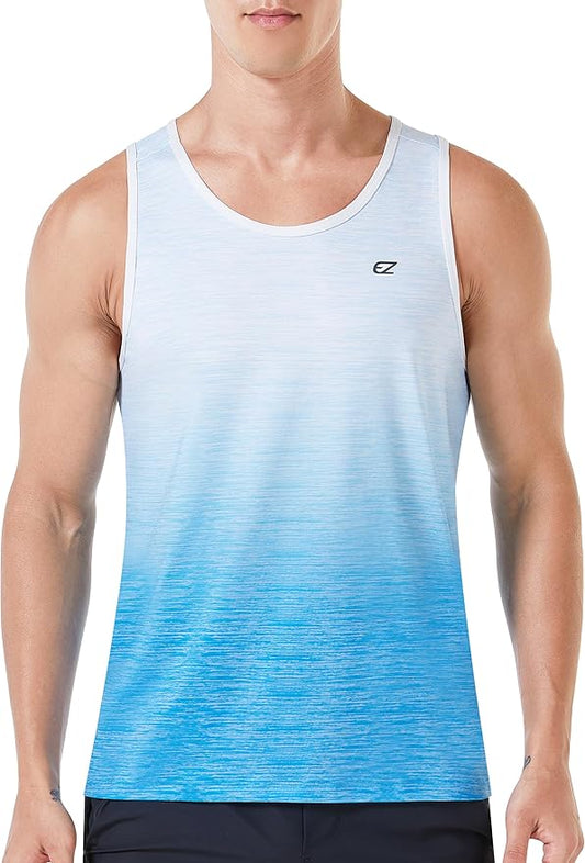 EZRUN Men's Quick Dry Sport Tank Top for Bodybuilding Gym Athletic Jogging Running,Fitness Training Workout Sleeveless Shirts