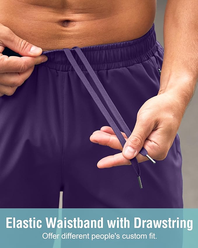 G Gradual Men's Athletic Running Shorts with Zipper Pockets Quick Dry 7"/ 5"/ 9" Workout Gym Shorts for Basketball Hiking