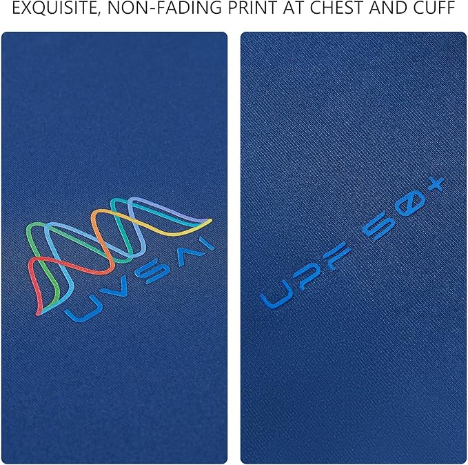 Men’s UPF 50+ Long Sleeve Performance T-Shirts Permanent UV Protective Quick Dry for Everyday Hiking Fishing Beach