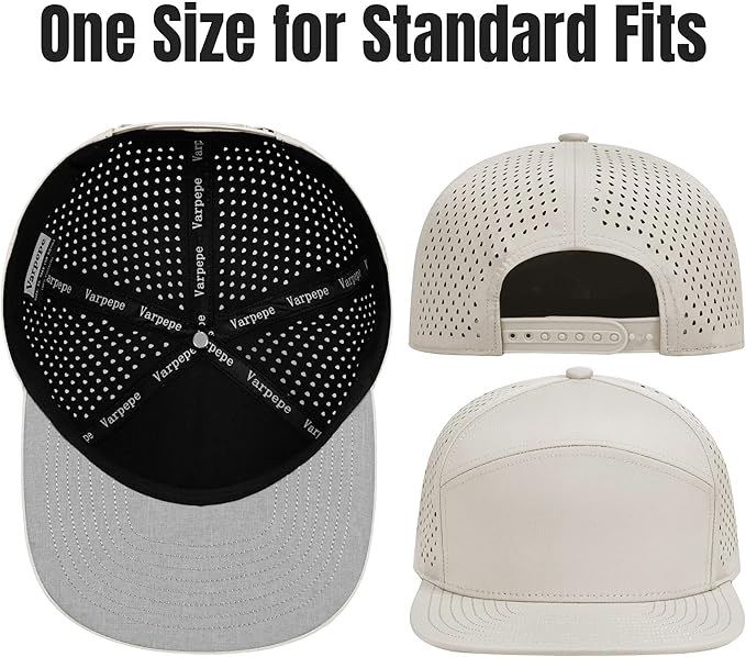 Performance Snapback Hats for Men Women,Flat Bill Cap,Golf,Running,Workout