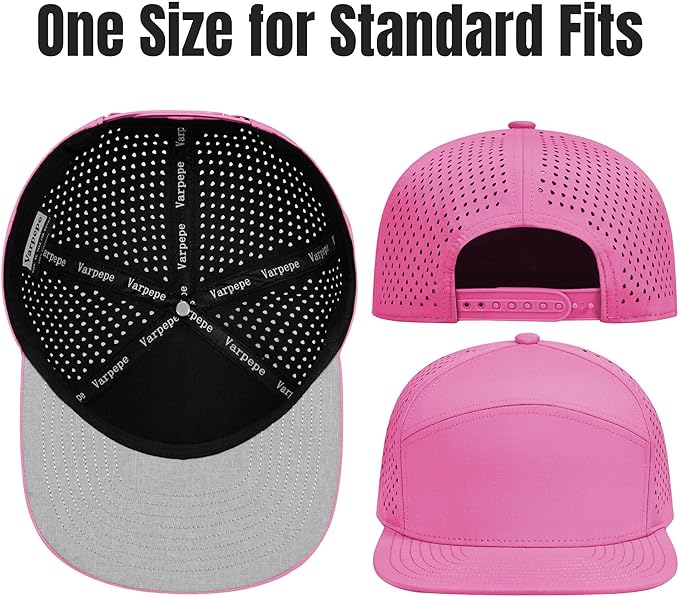 Performance Snapback Hats for Men Women,Flat Bill Cap,Golf,Running,Workout
