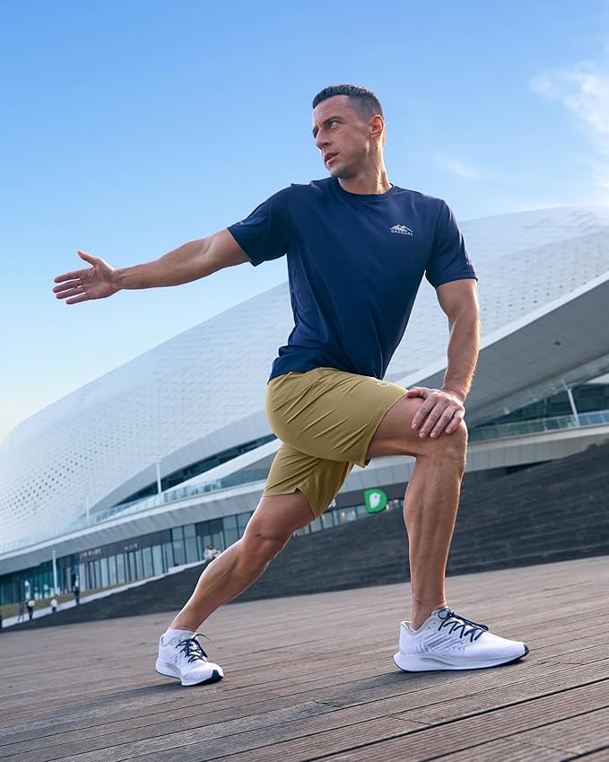 G Gradual Men's Athletic Running Shorts with Zipper Pockets Quick Dry 7"/ 5"/ 9" Workout Gym Shorts for Basketball Hiking