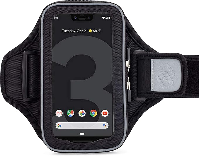 Sporteer Velocity V8 Running Armband - Compatible with iPhone 17/16/15 Pro Max, 16/15 Plus, 17/16/15 Pro, iPhone 17/16/15, Galaxy S25+, S24+, S23+, Pixel, & Many More Mobile Phones - FITS Cases