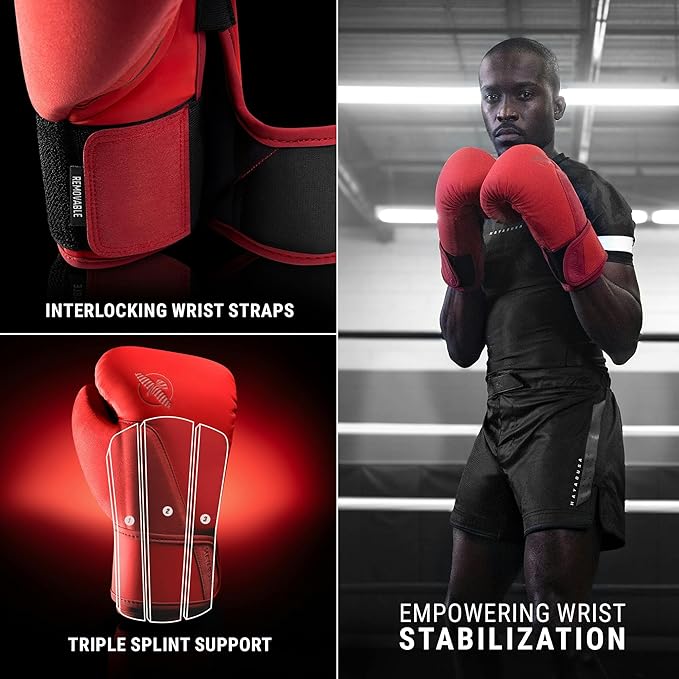 Hayabusa T360 Boxing Gloves – Revolutionary Hand Ergonomics | Empowering Wrist Support | Single or Dual Strap Closure | Training, Sparring, Heavy Bag - 10 oz 12 oz 14 oz 16 oz 18 oz
