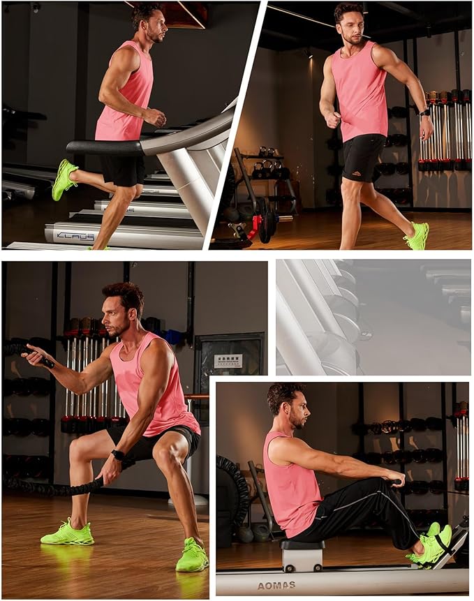 Boladeci Men's Tank Top Workout Athletic Quick Dry UPF 50+ Sun Protection Lightweight Summer Beach Gym Sleeveless Shirts