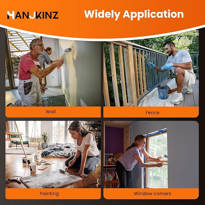 Microfiber Paint Roller 4 Inch, 40 Pack Mini Paint Roller Covers, Small Paint Rollers for House Painting with Paint Roller Frame, Wall Painting Tool