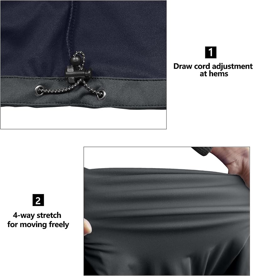 Little Donkey Andy Men's Lightweight Softshell Vest Windproof Sleeveless Jacket for Travel Hiking Running Golf