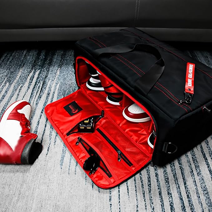 Sneaker Bag for Travel/Sneakerhead gift/Outdoor Sports Bag/Gym Bag /, A Multi-functional Travel Duffel Bag with 3 Adjustable Dividers, & Shoulder Strap,Made of Nylon, by Krone Kalpasmos-classic