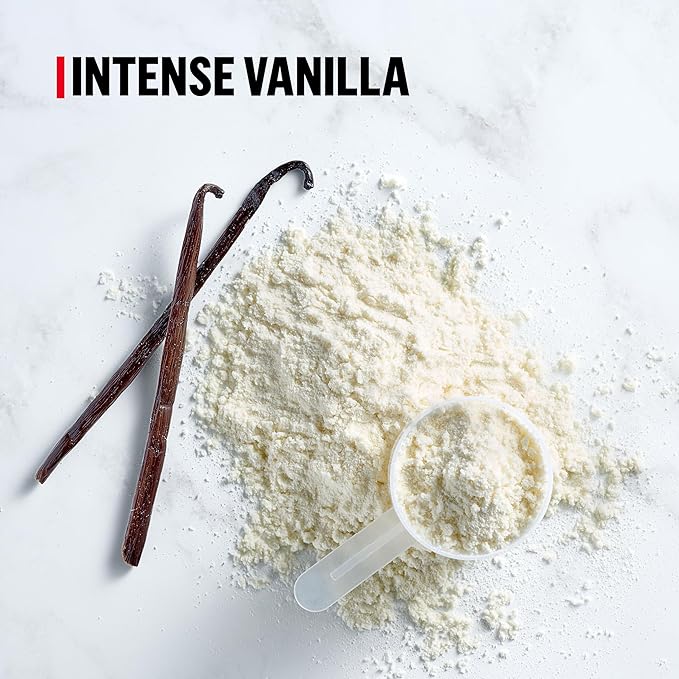 Muscle Milk Pro Series Protein Powder Supplement, Intense Vanilla, 5 Pound, 28 Servings, 50g Protein, 3g Sugar, 20 Vitamins & Minerals, NSF Certified for Sport, Workout Recovery, Packaging May Vary