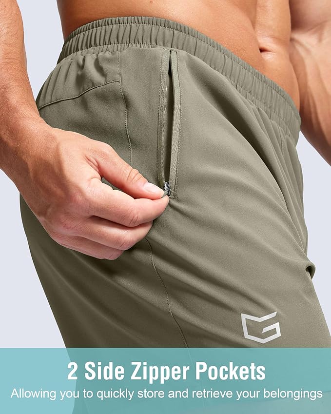 G Gradual Men's Athletic Running Shorts with Zipper Pockets Quick Dry 7"/ 5"/ 9" Workout Gym Shorts for Basketball Hiking