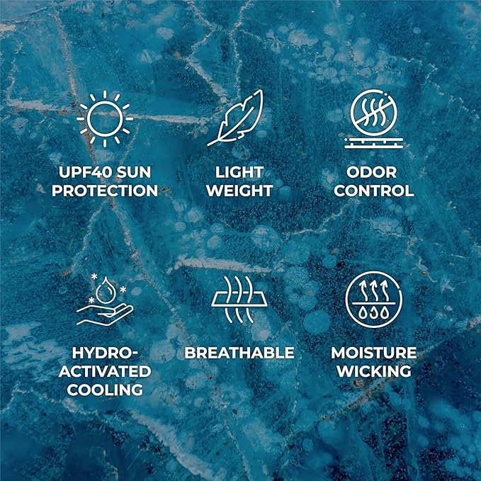 SHAKEitCOOL Original Cooling Towel โ Be Cool in Style - Heat Relief, Soft, Lightweight, Sun Protection, Easy Clean - Perfect for Biking, Hiking, Running, Yoga, Golf, Gym, Baseball - Cheer