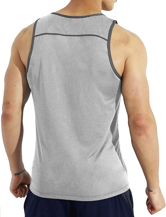 EZRUN Men's Quick Dry Sport Tank Top for Bodybuilding Gym Athletic Jogging Running,Fitness Training Workout Sleeveless Shirts