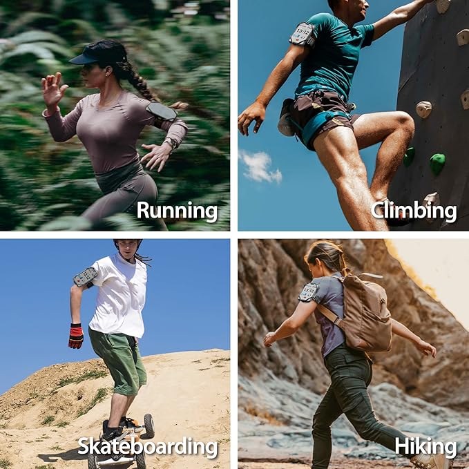 BONE Run Tie 3, Running Phone Armband, Skin-Friendly Silicone Sport Armband with Dual Layer Structure for Heat-Dissipation, Workout Phone Holder for iPhone and 4-7"-7.2" Smartphones (Size S)