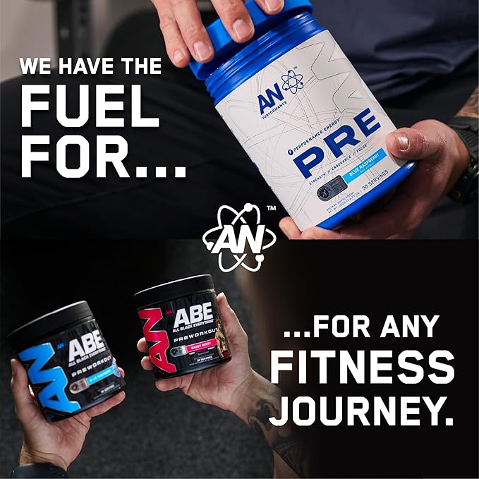 AN Essentials Pre-Workout Powder Supplement for Men & Women | Energy Drink Mix with 200mg Caffeine, Beta Alanine, Citrulline, & Creatine | Fruit Blend | 30 Servings