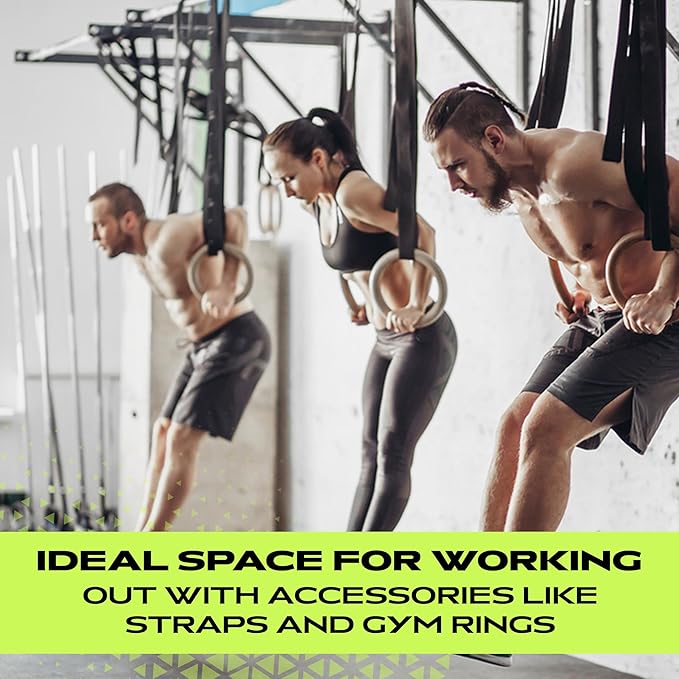 Rage Fitness Heavy-Duty Wall Mounted Pull Up Bar - 500 lbs Weight Capacity | Maintain Upper Body Strength & Core Stability | Space Efficient Steel Chin Up Black Bar for Home & Gym Versatile Workouts