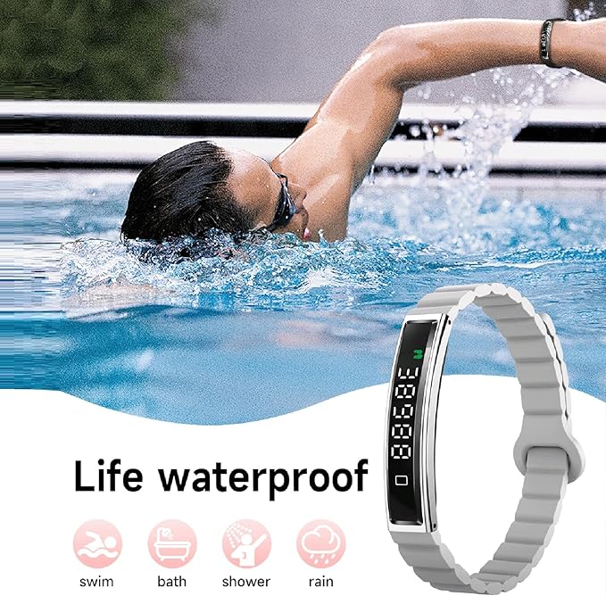 2025 Smart Bracelet for Women - 16.5g Ultra-Light, 5.6mm Thin, 5ATM Waterproof with 24/7 Heart Rate/SpO2/Sleep Monitoring, Bluetooth 5.3, APP, Multi-Sport Modes for iOS & Android,Gift for Girl