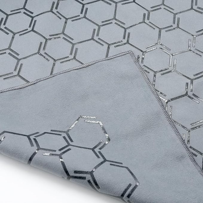 Eunzel Yoga Towel for Hot Yoga,Non-Slip Double Sided Silicone Grip Towel Absorbent Microfiber Towel for Hot Yoga, Vinyasa and Power 26.5"x72", Grey