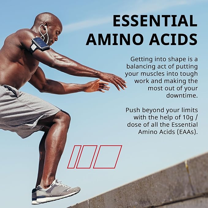 Granite Essential Amino Acids Powder for Muscle Recovery and Growth with 10g EAAs and 7g BCAAs - Soy-Free, Gluten-Free, 448g (30 Servings), Fruit Punch Flavor