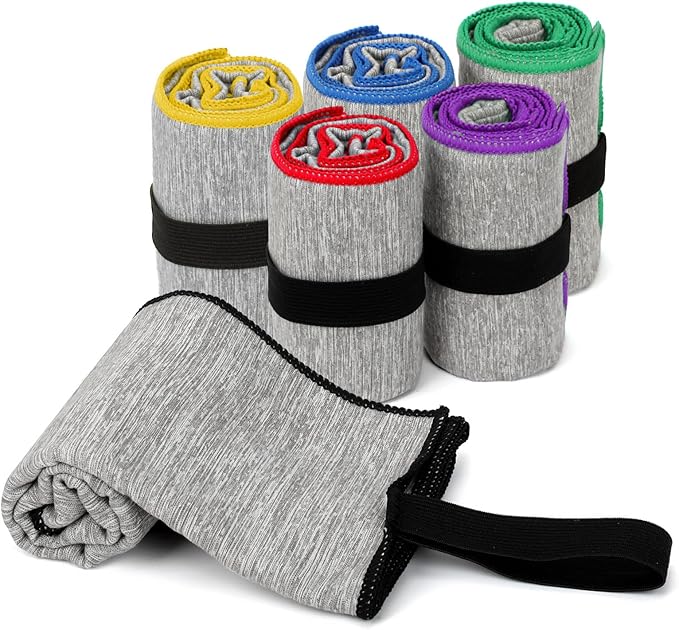 6 Pack Gym Towels Microfiber Quick Dry Men Women Working Out Gear for Body Sweat Fitness Yoga Exercise Tennis Outdoor Fast Drying Running Riding Jogging Hiking Camping Fishing Towel