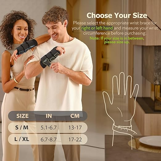 ZOFORE SPORT Premium Carpal Tunnel Wrist Brace Night Support – Wrist Brace for Carpal Tunnel with Metal Splint – Pain Relief for Men & Women - Left Hand - L/XL