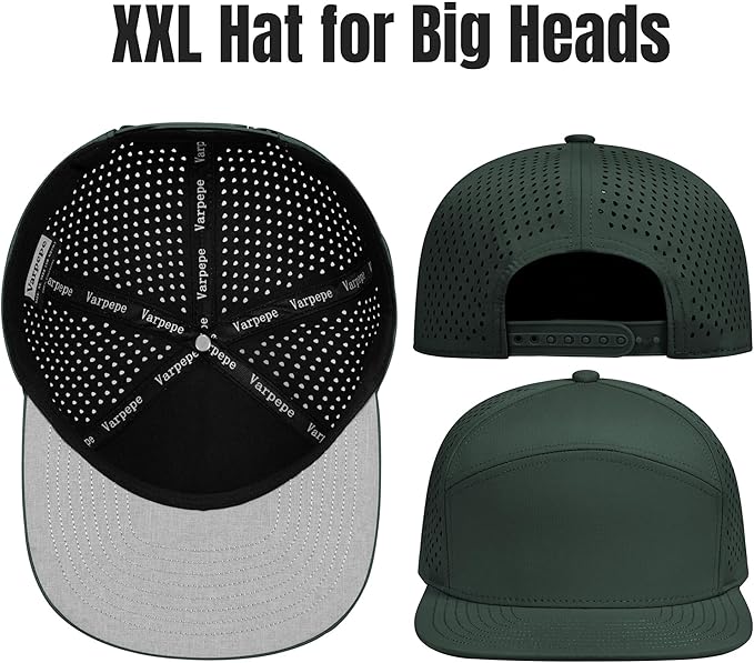 Performance Snapback Hats for Men Women,Flat Bill Cap,Golf,Running,Workout